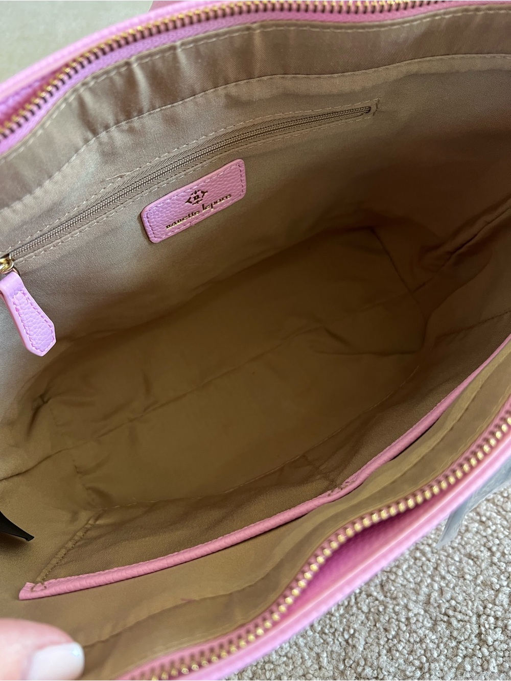 Nanette Lepore Fondant Pink Pebbled Tote-3 Piece Set NWT - Picture 4 of 15